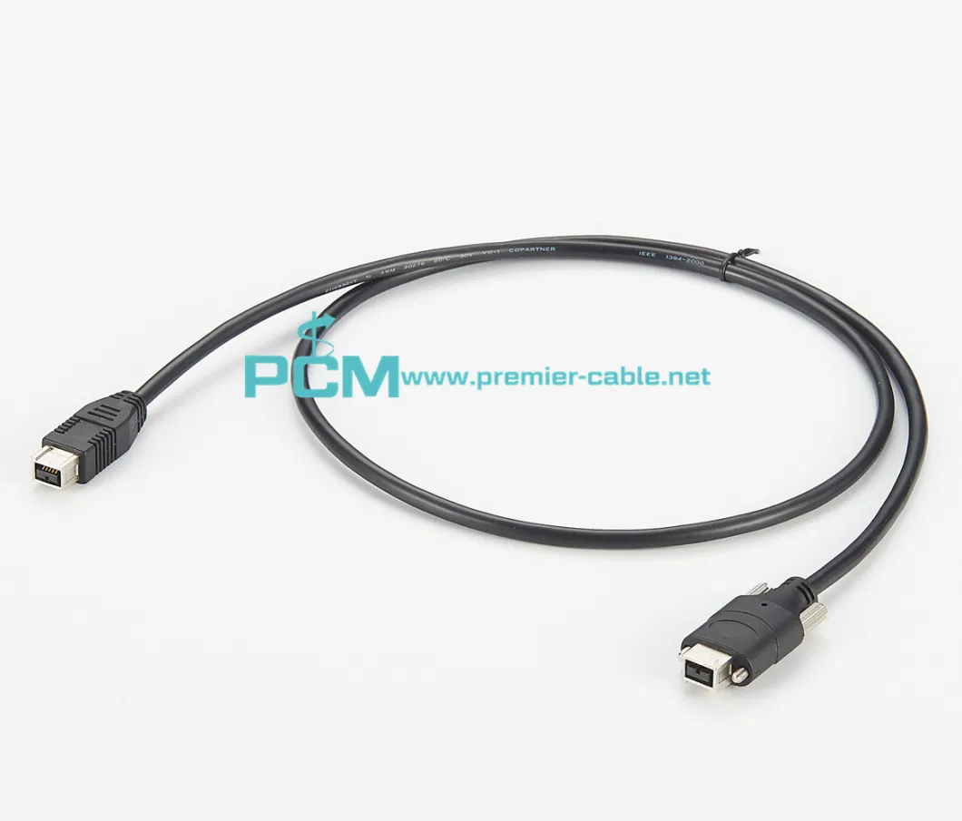 9 Pin Firewire 800 Cable IEEE 1394 with Thumb Screw