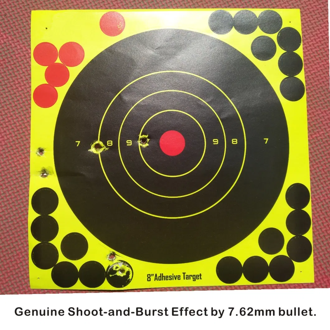 Tacband Shoot and See Bright Fluorescent Yellow Bullseye Splatter Paper Target