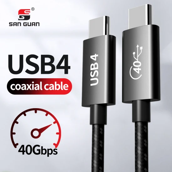 New 3m 10FT USB4 Gen3 Coaxial Cable 100W Pd Charge Thunderbolt 4 40gbps Usbc for Thunderbolt4 Tbt3 ISO9001 Certified Factory